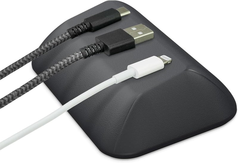 Smartish ® Magnetic Cord Holder - Bigger Cable Wrangler Organizer with Magnet Clips for Charger Management on Desktop, Nightstand - Holds 6+ Cables - Black Tie Affair - Image 1